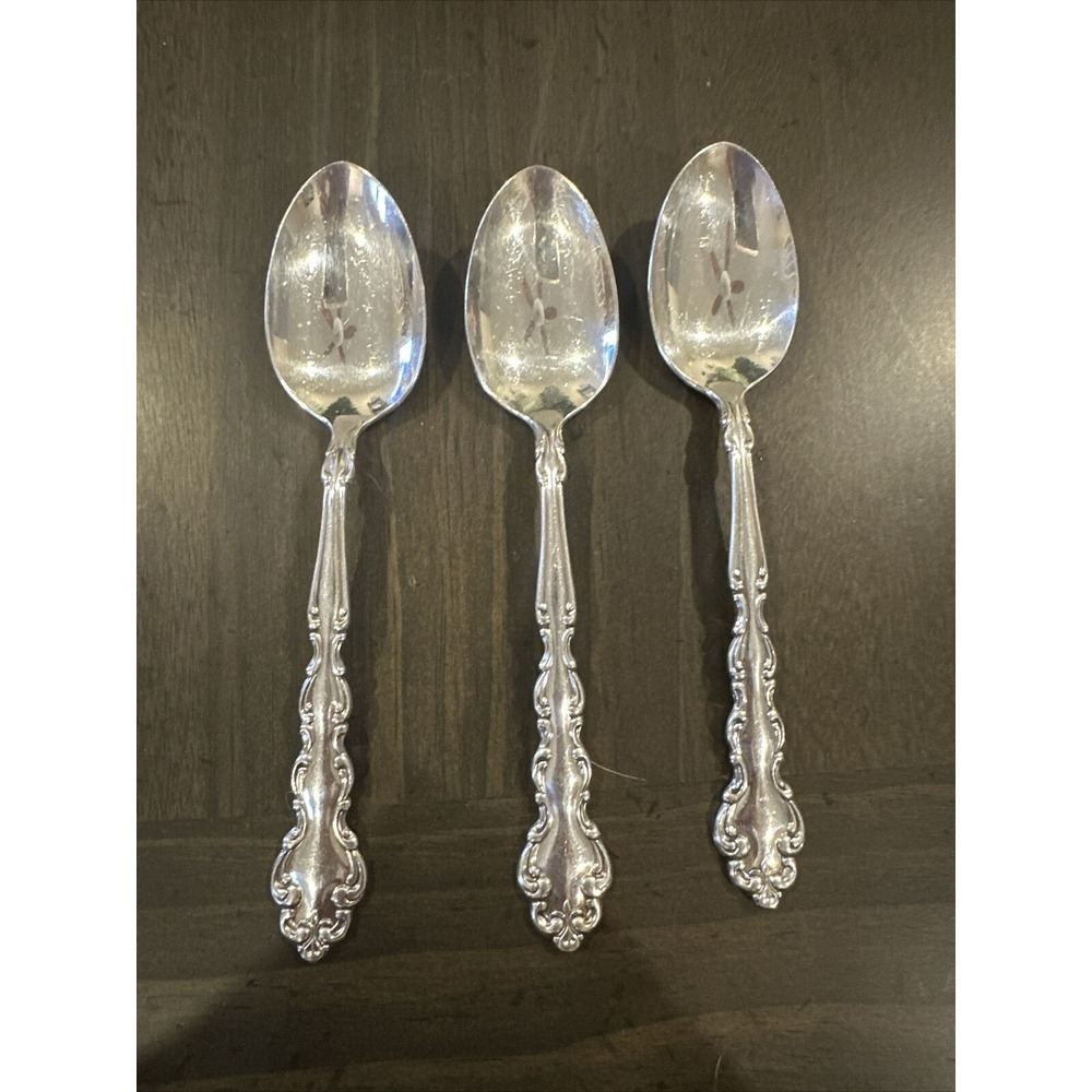 3 Pcs Oneida Community Modern‎ Baroque Silverplate teaspoons